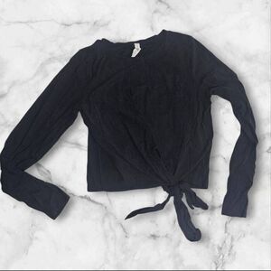 Lululemon Black Front Tie Top Size 12